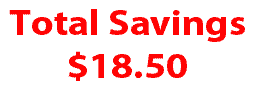 Total Savings $18.50
